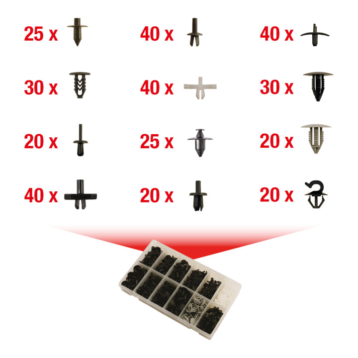Jeu de clips de fixation - Volvo, 350pcs
