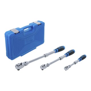 Jeu de cliquets réversible extensible BGS, inclinable, 3 pièces