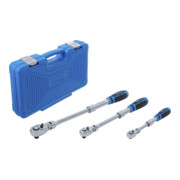 Jeu de cliquets réversible extensible BGS, inclinable, 3 pièces