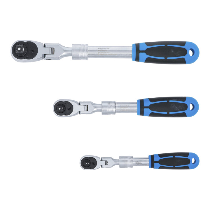 Jeu de cliquets réversible extensible BGS, inclinable, 3 pièces