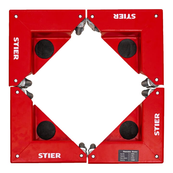 Jeu de coins roulants STIER, capacité de charge 150 kg avec roulettes en caoutchouc