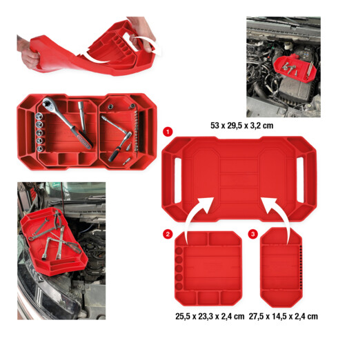 Jeu de compartiments à outils en silicone KS Tools 3 pcs