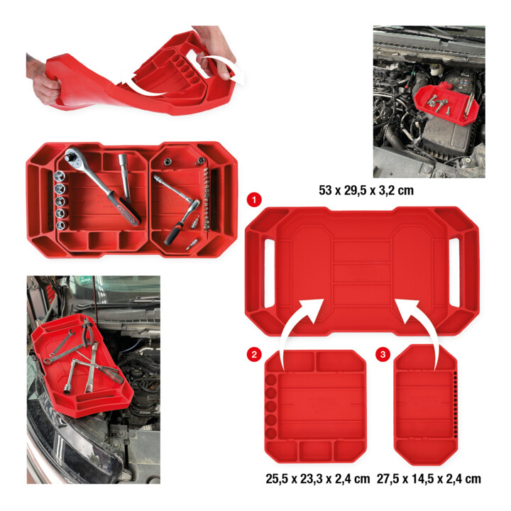 Jeu de compartiments à outils en silicone KS Tools 3 pcs