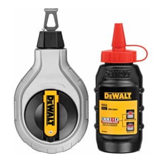 Jeu de cordeau à frapper DEWALT 30m avec craie rouge DWHT47408-0