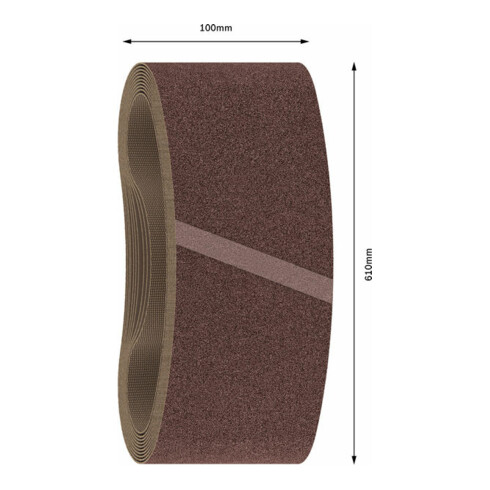 Jeu de courroies abrasives Bosch X440 Best for Wood and Paint 10 pièces 100 x 610 mm 100