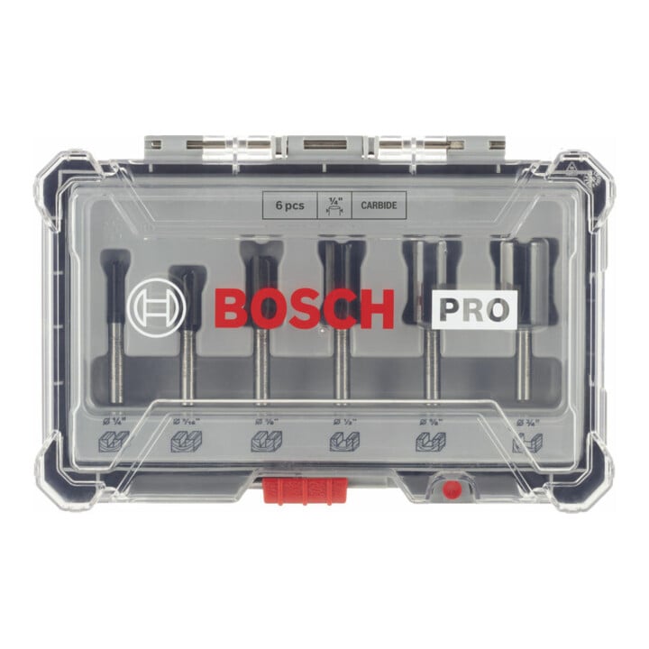 Jeu de couteaux à rainurer Bosch 1/4" tige 6 pièces
