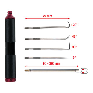 Jeu de crochets et d'embouts magnétiques, 6 pcs.