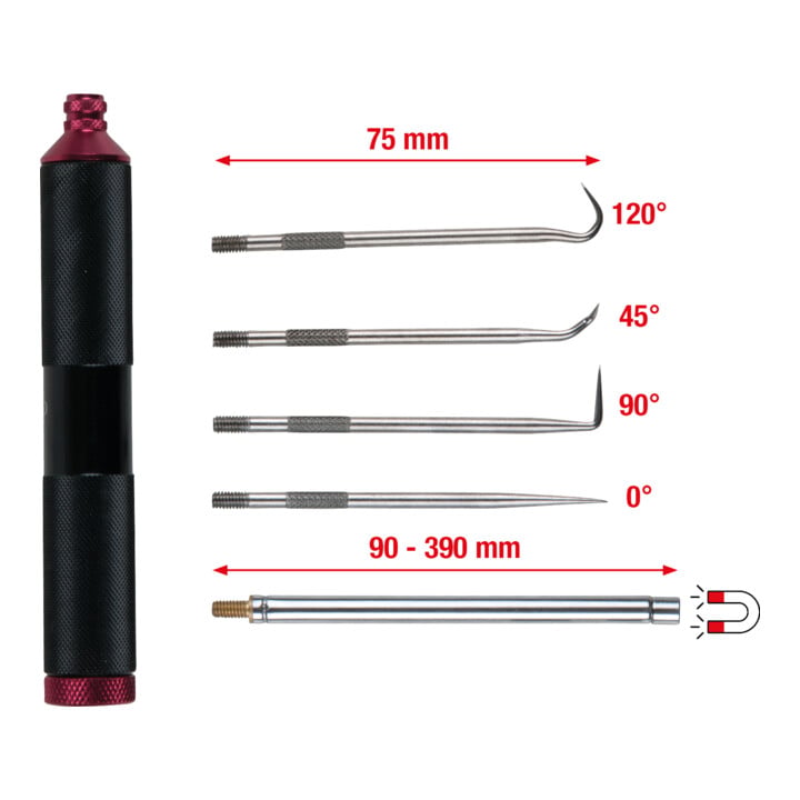Jeu de crochets et d'embouts magnétiques, 6 pcs.