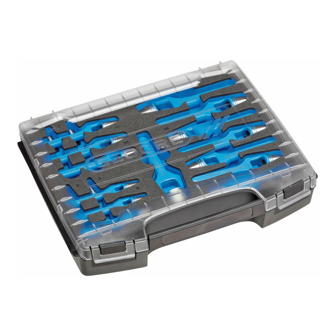 Jeu de crochets Gedore en acier perforé de 2 à 22 mm pour i-BOXX 72