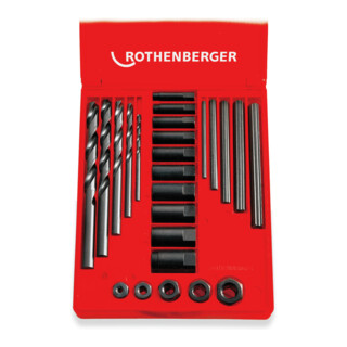 Jeu de dévissage de filets Rothenberger, taille 2, M5-M16, 25 pièces