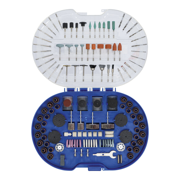 Jeu de disques abrasifs, de polissage et de forets pour outils rotatifs à grande vitesse BGS 315 pièces
