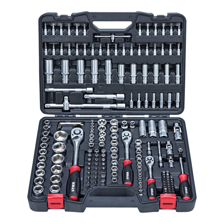 Set STIER Jeu de clés à douille 179 pièces + clé dynamométrique Premium+