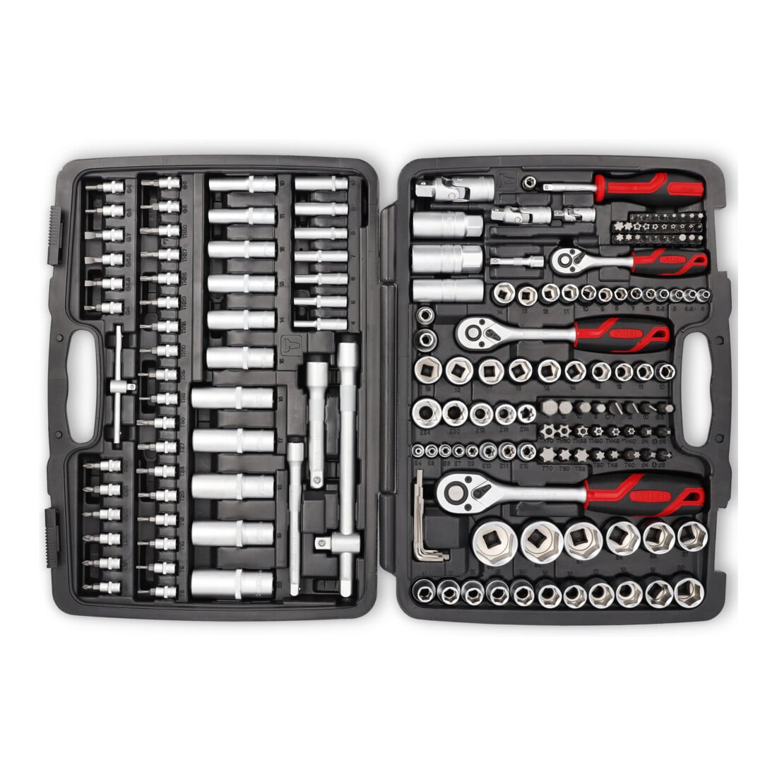 Jeu de douilles 1/4" 3/8" 1/2" STIER, 179 pièces