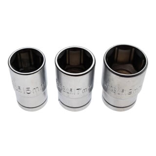 Jeu de douilles | 12,5 mm (1/2") | 15 - 17 - 19 mm | 3 pièces BGS Do it yourself