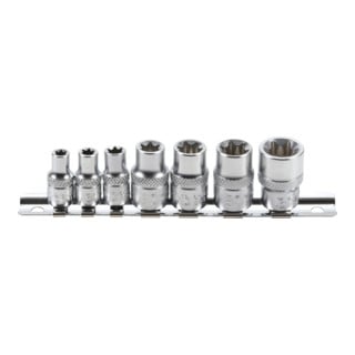 Jeu de Douilles 6,3 mm (1/4") + 10 mm (3/8") E6 - E16 7 pièces BGS