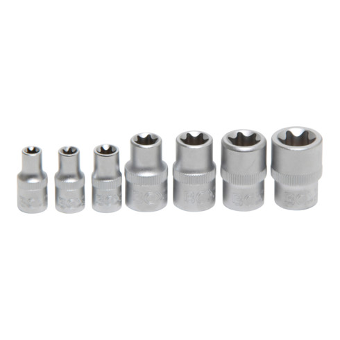 Jeu de Douilles 6,3 mm (1/4") + 10 mm (3/8") E6 - E16 7 pièces BGS