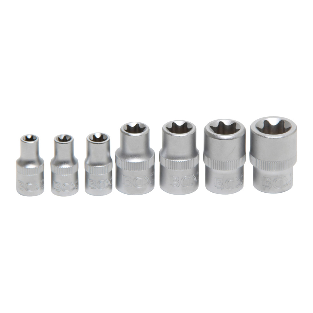 Jeu de Douilles 6,3 mm (1/4") + 10 mm (3/8") E6 - E16 7 pièces BGS