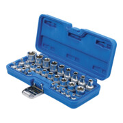 Jeu de Douilles 6,3 mm 1/4" / 12,5 mm (1/2") E4 - E24 28 pièces BGS-4