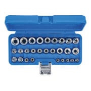 Jeu de Douilles 6,3 mm 1/4" / 12,5 mm (1/2") E4 - E24 28 pièces BGS-5