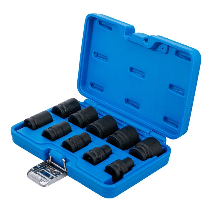 Jeu de douilles à choc Blum, six pans, profondes, 12,5 mm (1/2"), 3/8 - 15/16", en pouce, 10 pièces