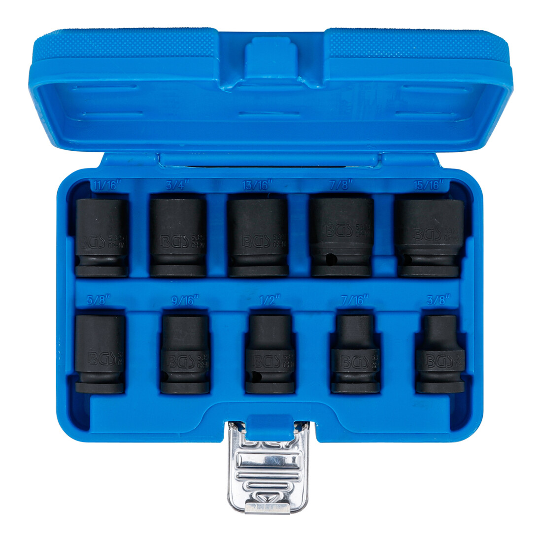 Jeu de douilles à choc Blum, six pans, profondes, 12,5 mm (1/2"), 3/8 - 15/16", en pouce, 10 pièces