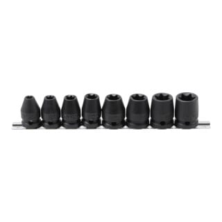 Jeu de douilles à choc, profil E 12,5 mm (1/2") E10 - E24 8 pièces BGS