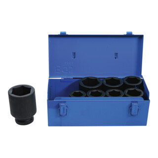 Jeu de douilles à choc, six pans, profondes 25 mm (1") 27 - 50 mm 8 pièces BGS