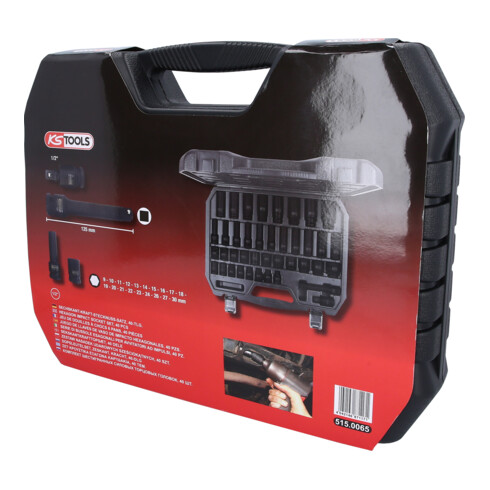 Jeu de douilles à chocs 1/2" 6 pans KS Tools, 40 pcs