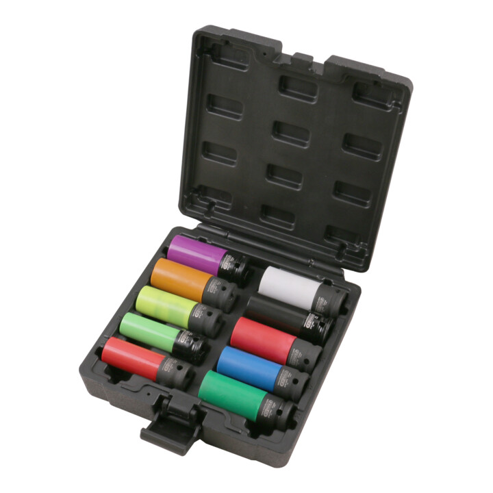 Jeu de douilles à chocs 1/2" KS Tool spéciales pour jantes aluminium, 10 pcs