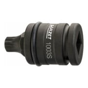 Jeu de douilles à chocs 2549-18/4 ∙ Carré creux 20 mm (3/4 pouce) ∙ Profil denture multiple intérieur XZN ∙ Nombre d'outils : 4 HAZET-1