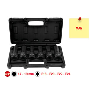 Jeu de douilles à chocs 3/4'', 6 pcs KS Tools