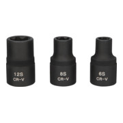 Jeu de douilles à chocs RIBE® 1/2", courtes, 3 pcs KS Tools-2