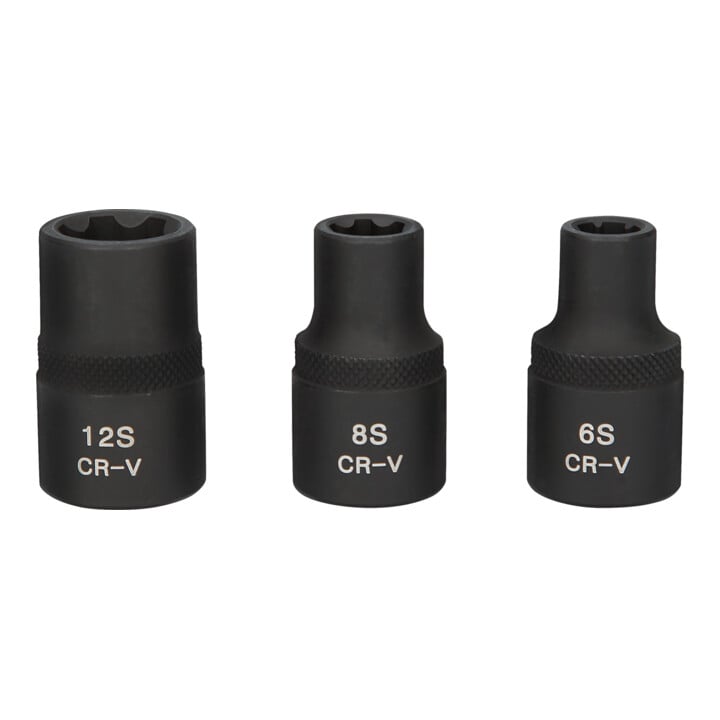 Jeu de douilles à chocs RIBE® 1/2", courtes, 3 pcs KS Tools