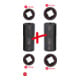 Jeu de douilles à chocs spéciales 1/2" KS Tool pour jantes aluminium, pour Ford, 18,5 / 19,5 / 20,5 / 21,5 mm, 2 pcs