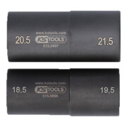 Jeu de douilles à chocs spéciales 1/2" KS Tool pour jantes aluminium, pour Ford, 18,5 / 19,5 / 20,5 / 21,5 mm, 2 pcs-4