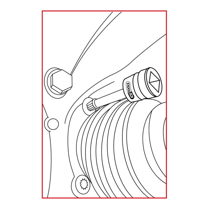 Jeu de douilles à chocs spéciales KS Tools 1/2" XZN, 2 pcs