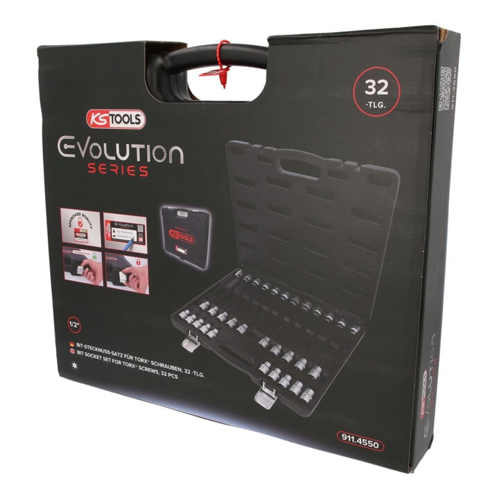 Jeu de douilles à embout 1/2" pour vis TX KS Tools 32 pcs