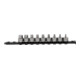 Jeu de douilles à embout 3/8" à six pans creux KS Tools courtes, 9 pcs, 4-14 mm