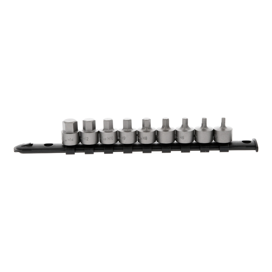 Jeu de douilles à embout 3/8" à six pans creux KS Tools courtes, 9 pcs, 4-14 mm
