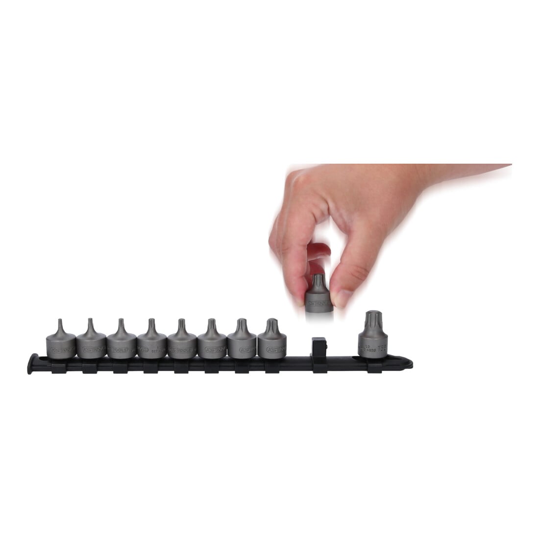 Jeu de douilles à embout 3/8" TX KS Tools courtes, 10 pcs, T10-T55