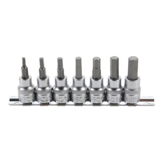 Jeu de douilles à embouts 10 mm (3/8") six pans intérieurs 3 - 10 mm 7 pièces BGS