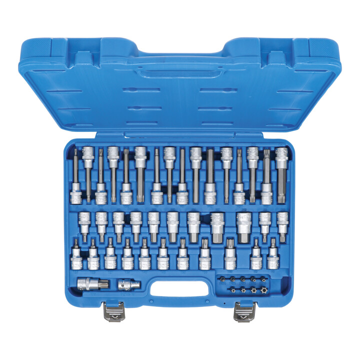 Jeu de douilles à embouts 12,5 mm (1/2"), 8 mm (5/16") 49 pièces BGS