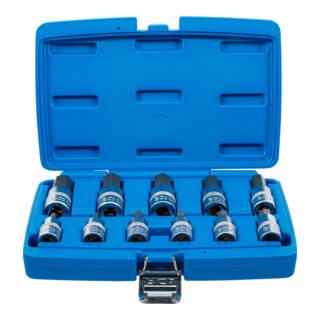 Jeu de douilles à embouts 12,5 mm (1/2") six pans intérieurs 7/32" - 13/16" en pouce 11 pièces BGS