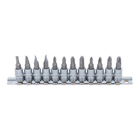 Jeu de douilles à embouts 6,3 mm (1/4") fente, cruciforme PH / PZ 12 pièces BGS