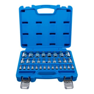 Jeu de douilles à embouts six pans femelle BGS 2-19 mm, 1/4-9/16", métriques et pouces, 32 pièces
