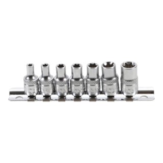 Jeu de douilles à profil E 6,3 mm (1/4") E4 - E11 7 pièces BGS