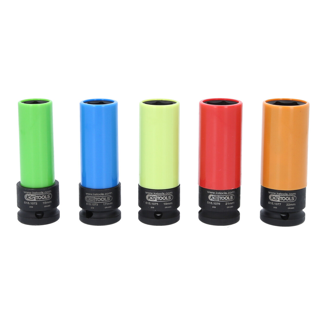 Jeu de douilles de force KS Tools 1/2 pouce en aluminium robuste, 5 pces