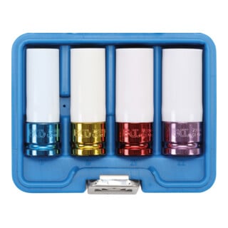 Jeu de douilles de puissance avec protection 12,5 mm (1/2") 17 / 19 / 21 / 22 mm 4 pièces BGS