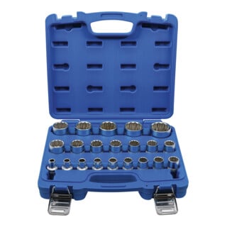 Jeu de Douilles, douze pans 12,5 mm (1/2") 8 - 36 mm 21 pièces Kraftmann