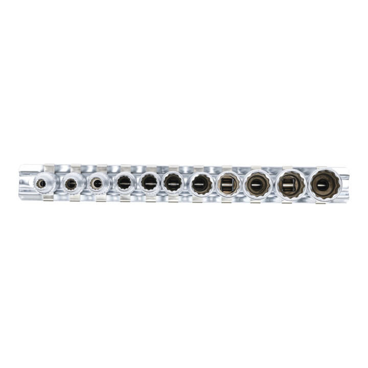 Jeu de douilles, douze pans, profondes 6,3 mm (1/4") 4 - 13 mm 11 pièces BGS